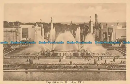 R038477 Brüsseler Ausstellung 1935. Übersicht der Brunnen. Gerbaud