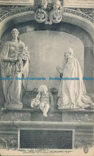 R038573 Amiens. Die Kathedrale. Denkmal des Weinenden Engels. Levy Fils. B. Hopkin