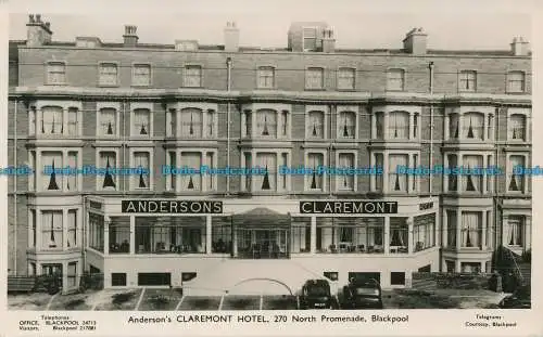 R039312 Andersons Claremont Hotel. 270 Nordpromenade. Blackpool. RP. 1958