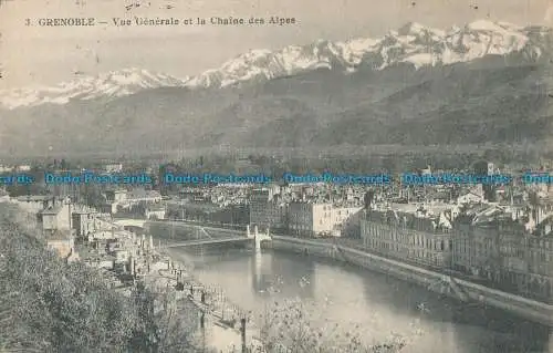 R039679 Grenoble. Allgemeine Ansicht und die Alpenkette. N.Bonnot