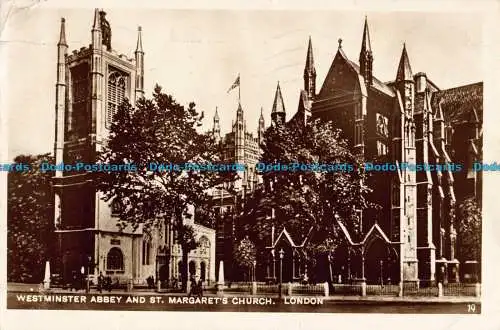 R039702 Westminster Abbey und St. Margarets Church. London. RP. 1930