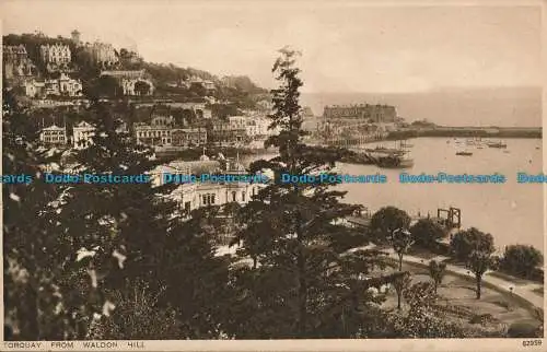 R039358 Torquay von Waldon Hill. Photochrom