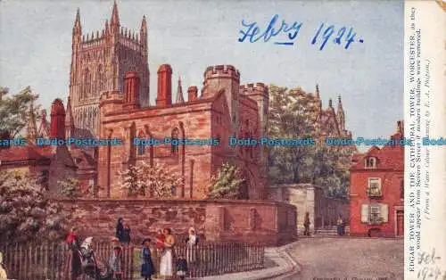 R040714 Edgar Tower und Cathedral Tower. Worcester. Littlebury