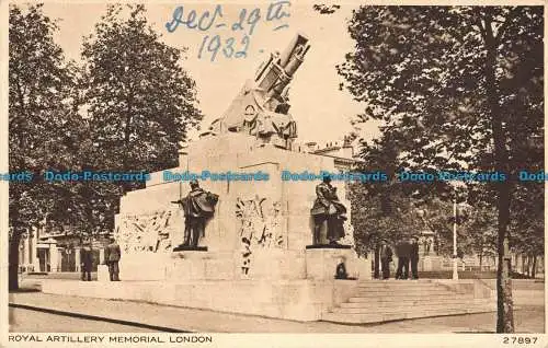 R040758 Royal Artillery Memorial London. B.P.Co. Nr. 27897