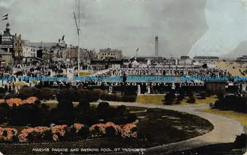 R039838 Marine Parade und Badebecken. Gt. Yarmouth. Valentinstag. Farbton. 192