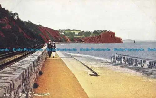 R039864 Die Meeresmauer. Teignmouth. Welch