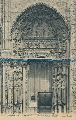 R039902 Kathedrale von Chartres. Royal Portal. ND. Nr. 864. 1917