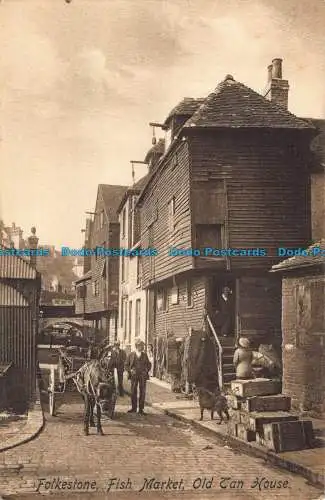 R040871 Folkestone. Fischmarkt. Altbraunes Haus. Frith. Nr. 65006