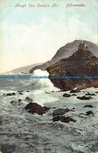 R039955 Rough Sea Lantern Hill. Ilfracombe. Nr. 11400. 1910