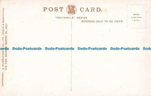 R040924 alte Postkarte. Boot im Fluss. Hildesheimer. Faksimile. Nr. 5416