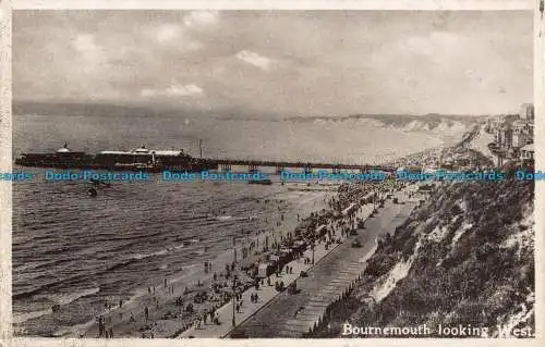 R040119 Bournemouth mit Blick nach Westen. In der Nähe. 1945