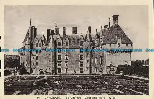 R040171 Langeais. Das Schloss. Innenhof. A. Bruel. Nr. 14