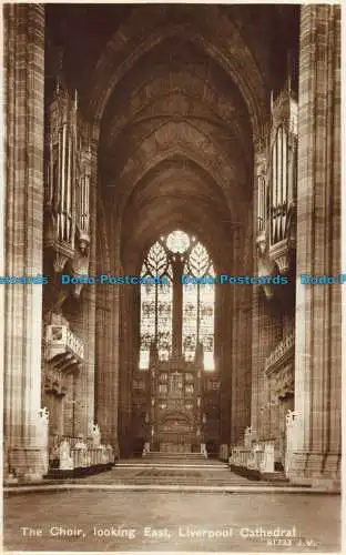 R041216 Der Chor schaut nach Osten. Kathedrale von Liverpool. Valentinstag. Nr. 91733. RP