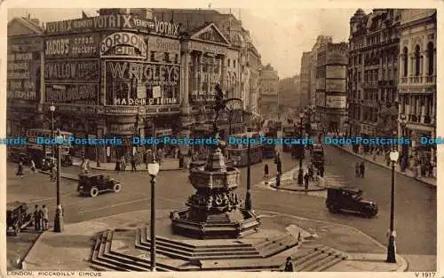 R041269 London. Piccadilly Circus. Photochrom. Nr. V1917