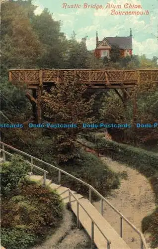 R040371 rustikale Brücke. Aluminiumchina. Bournemouth. Valentinstag