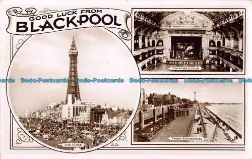 R041346 Viel Glück von Blackpool. Multi-View. Bamforth. RP. 1952