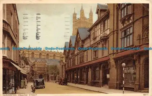 R076861 Gloucester. College Street. Photochrom. 1941