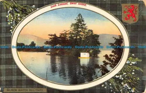 R077691 Loch Lomond. Schwaneninsel. Schwarze Uhr Militär. The Philco Publishing. T