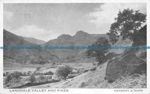 R076324 Langdale Valley and Pikes. Herbert