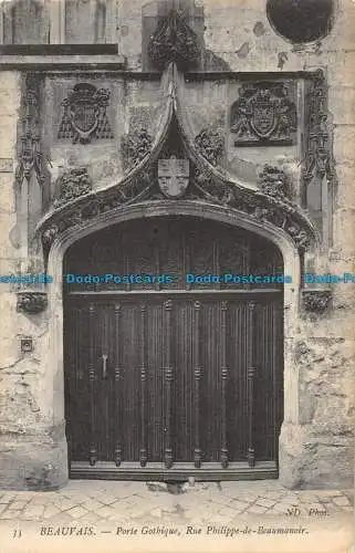 R085391 Beauvais. Porte Gothicque Rue Philippe de Beaumanoir. ND. Nr. 33