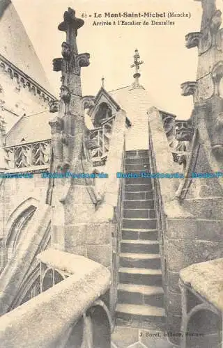 R085404 Le Mont Saint Michel. Ankunft auf der Dentelle-Treppe. Nr. 61