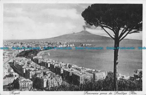 R086409 Neapel. Panorama aufgenommen von Posillipo Alto. Engel Buonocontro