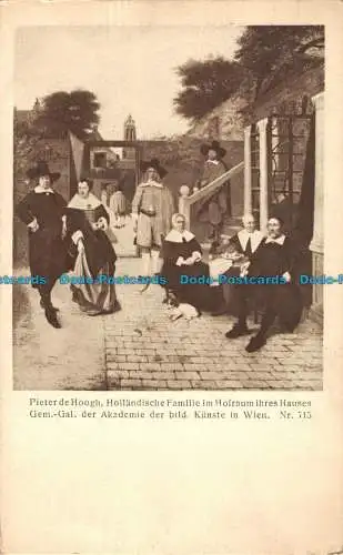 R085922 Pieter de Googh. Hollandische Familie im Hofraum ihres Hauses Gem. Gal.