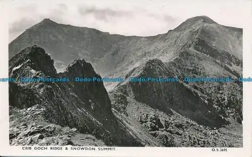 R086420 Krippe Goch Ridge und Snowdon Summit. Photochrom