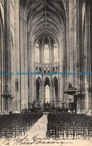 R085450 Nantes. la Kathedrale. Das große Kirchenschiff. Der Storch. Nr. 169. 1932