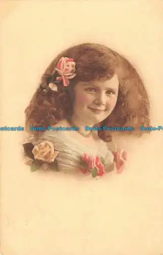 R085954 Mädchen. Alte Fotografie. 1911