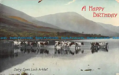 R086485 Alles Gute zum Geburtstag. Milchkühe. Loch Arklet. Wildt und Kray. Seriennr. 11