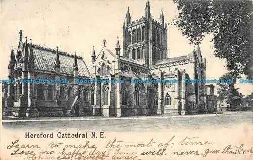 R085996 Hereford Cathedral N.E. Pfauenmarke. 1902