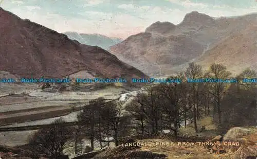 R086043 Langdale Hechte von Thrang Crag. Die National Series. 1904