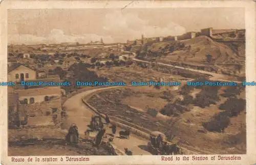 R086556 Straße zum Bahnhof von Jerusalem. Serie 640. Der Kairo Postcard Trust. 0