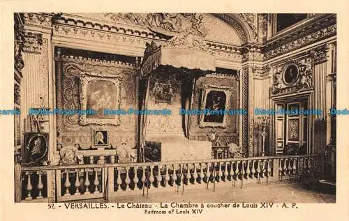 R086056 Versailles. Das Schloss. Schlafzimmer von Ludwig XIV. E. Papeghin