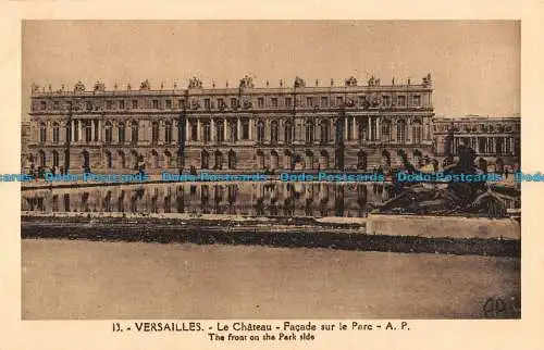 R086057 Versailles. Das Schloss. Die Vorderseite auf der Parkseite. E. Papeghin