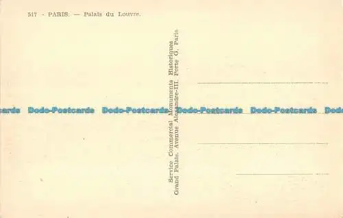 R087230 Paris. Louvre-Palast. Gewerbedienst Historische Denkmäler Groß