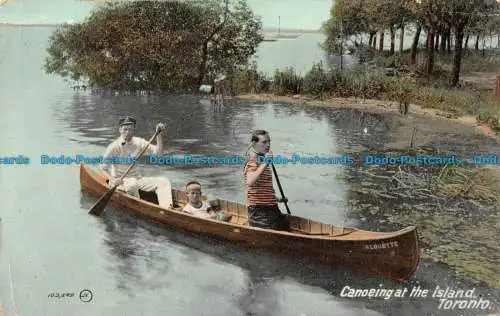 R086104 Kanufahren auf der Insel. Toronto. Der Valentinstag. 1909