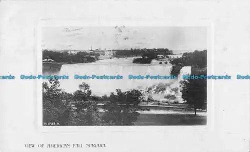 R086106 Blick auf den amerikanischen Fall Niagara. Rotationsfoto. 1909