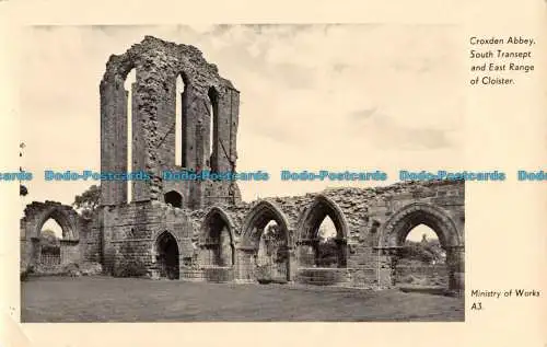 R087312 Croxden Abbey. Südquerschiff und Ostkreuzgang. Ministerium für Wo