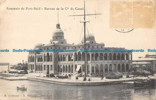 R086735 Souvenir von Port Said. Büro der Cie du Canal. Grimaud