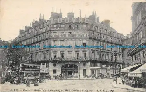 R088006 Paris. Grand Hotel du Louvre von der Avenue de lOpera aus gesehen. B.F. Paris