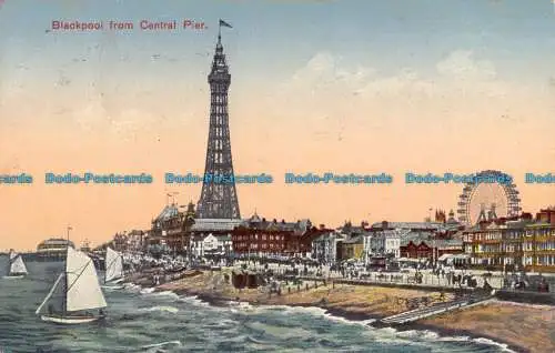 R086289 Blackpool vom Central Pier. 1924