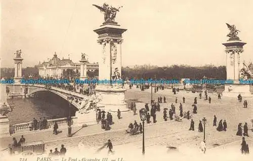 R088018 Paris. Die Alexander-III-Brücke. LL