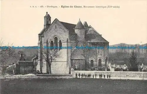 R088045 P.D.S. 188. Dordogne. Kirche von Cenac. Historisches Denkmal XII. Jh.