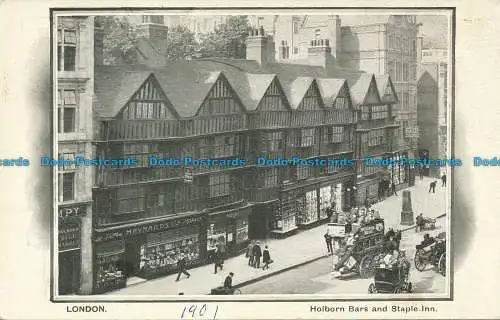 R087489 London. Holborn Bars and Staple Inn. Gale und Polden