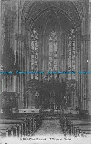 R086896 Beauval. Summe. Innenraum der Kirche. E. Bare. E. Dessaix