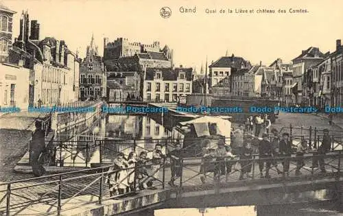 R088137 Gent. Quai de la Lieve und Schloss der Grafen. Nels. Ern. Thill. Serie 3.