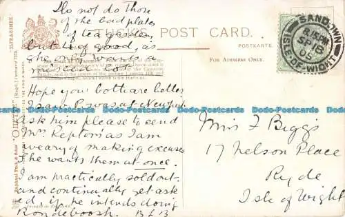 R088647 Die Küste bei Ilfracombe. Öle. 7370. Tuck. 1905