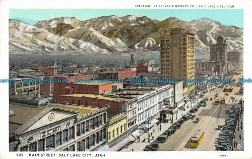 R087664 Main Street. Salt Lake City. Utah. Souvenir Novelty. Deseret Book Compan